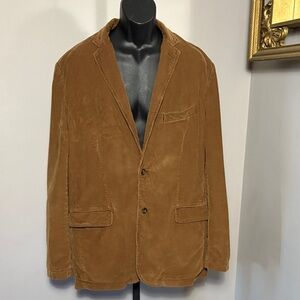 LAST CHANCE J Crew Large Tall Brown Vintage Corduroy Blazer Suit Jacket Coat